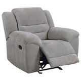Grimm Gray Recliner Front View