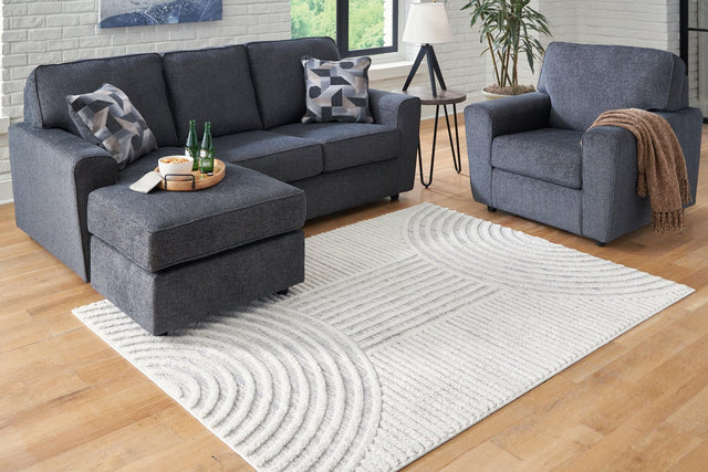Lambworth Gray Cream 7'10" x 10' rug front view