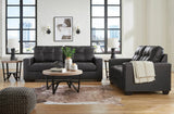 Main view of Vivi Carbon Sofa and Loveseat set in carbon color