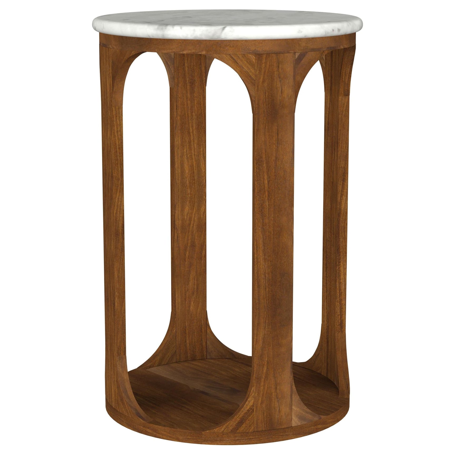 Komas Brown Marble Top Side Table front view