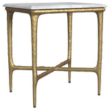 Umas Gold Marble Side Table front angle
