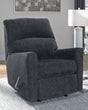 Altari Slate Chenille Recliner front angle in slate fabric