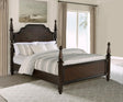 Andover 63-inch Four Poster Queen Bed Dark Oak front view