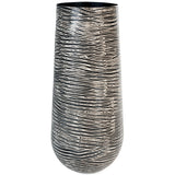 Fynn Antique Gray Metal Vase front view