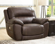 Dunleith Chocolate Leather Power Recliner main view