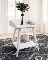 Blariden White Accent Table front view