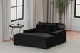 Happy Homes 3400 Black Chaise Lounge front view