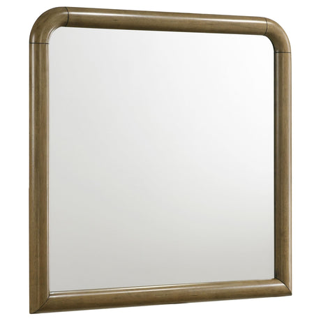 Amsbury dresser mirror front view nutmeg finish