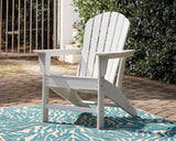 Sundown Treasure White Adirondack Chair angled side view