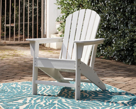 Sundown Treasure White Adirondack Chair angled side view