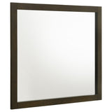Wilkes Dresser Mirror in dark cocoa finish, front view