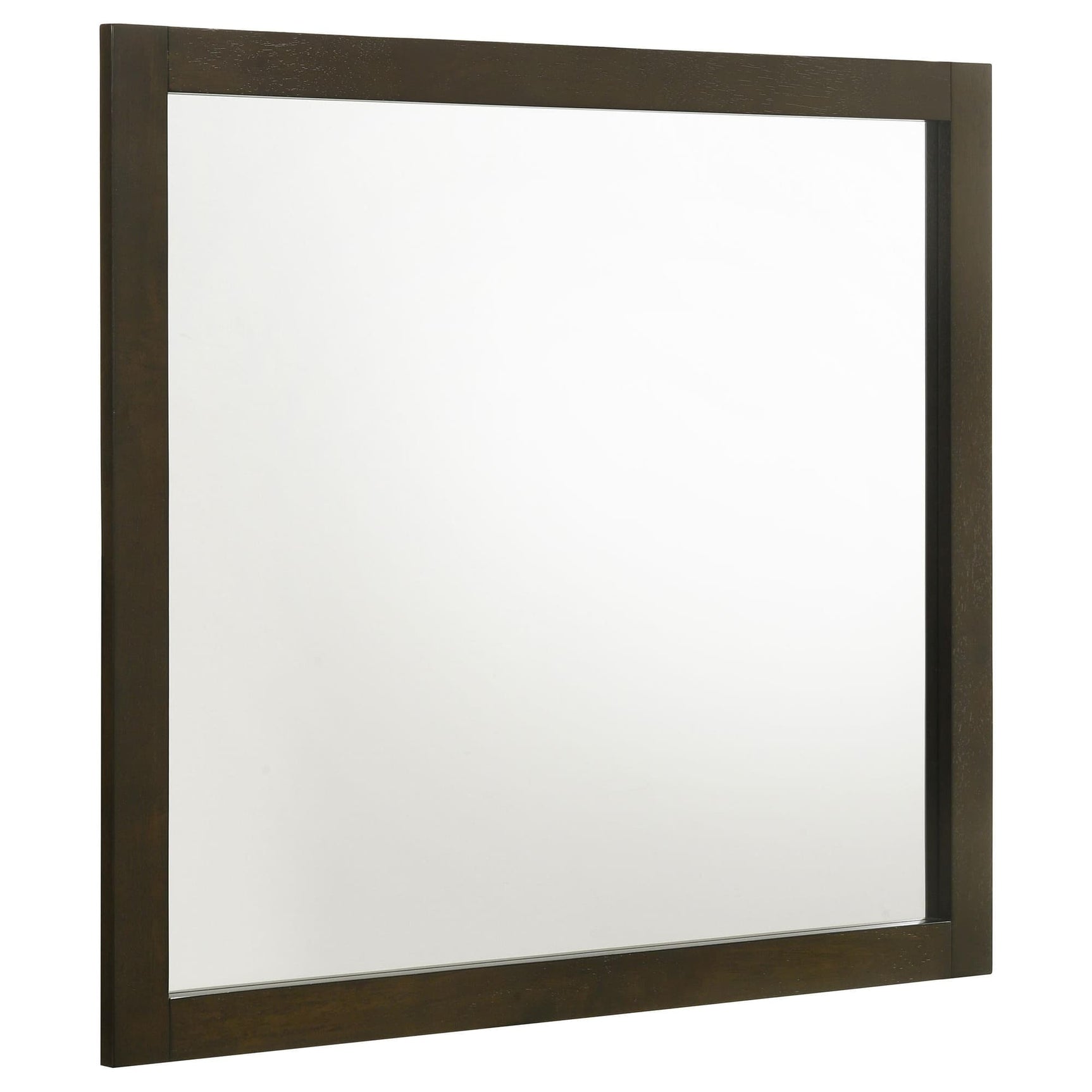 Wilkes Dresser Mirror in dark cocoa finish, front view