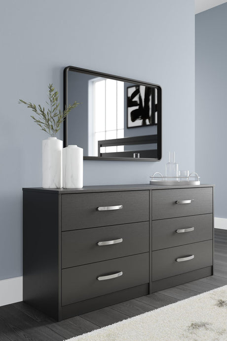 Finch Black Dresser angled view