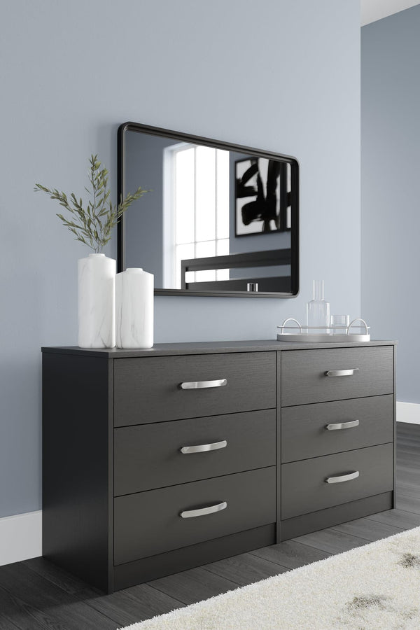Finch Black Dresser angled view