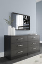 Finch Black Dresser angled view