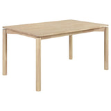 Parkridge 59-inch rectangular dining table white washed finish front angle