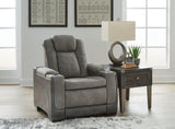 main view of Next-Gen Durapella Slate Faux Leather Power Recliner reclining chair