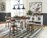 Main view of D546-424 5-piece brown and white dining set dining room furniture