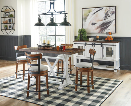 Main view of D546-424 5-piece brown and white dining set dining room furniture