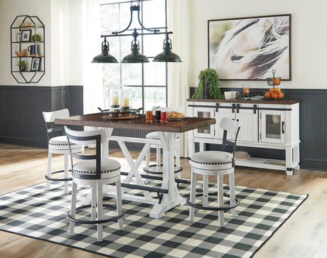 Front view of D546-524 5-piece dining set showing table and chairs