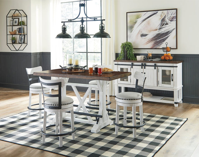 Front view of D546-524 5-piece dining set showing table and chairs