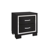 Nightstand included in Bellante Black four-piece queen bedroom set