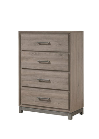 River Brown 4-Drawer Accent Chest front view showing drawers
