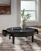 Marstream Black Square Cocktail Table top view
