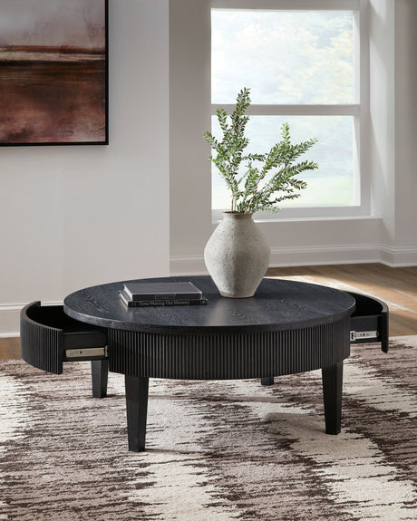 Marstream Black Square Cocktail Table top view
