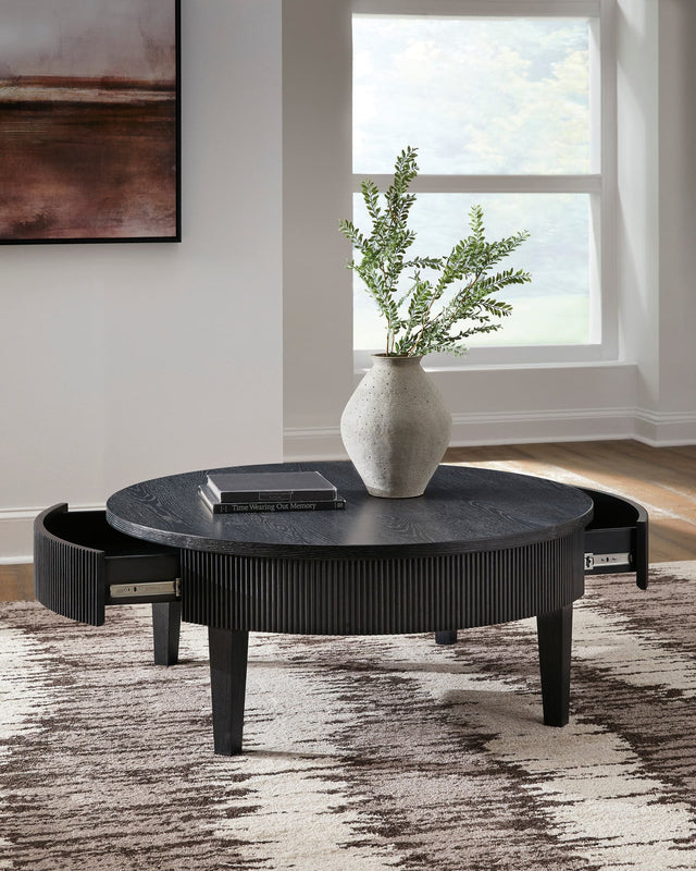 Marstream Black Square Cocktail Table top view