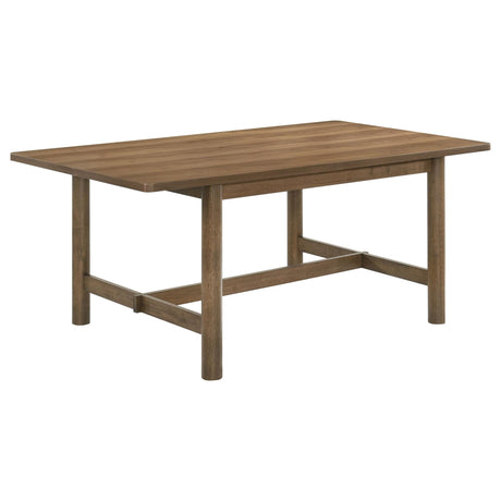 Biltmore 71-inch rectangular walnut wood dining table, front view