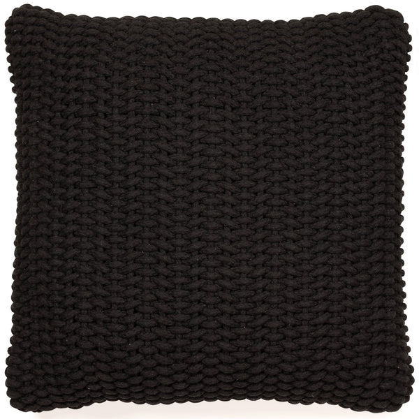 Renemore Black Cotton Pillow Set of 4, front view