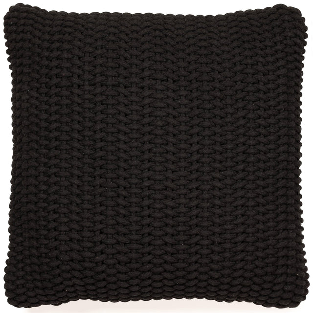 Renemore Black Cotton Pillow Set of 4, front view