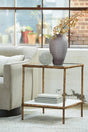Ryandale Antique Brass Finish Accent Table front view