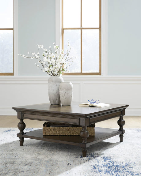 Veramond Dark Brown Cocktail Table front angle