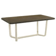 Biloxi 71-inch Rectangular Wood Dining Table greyish brown, front angle