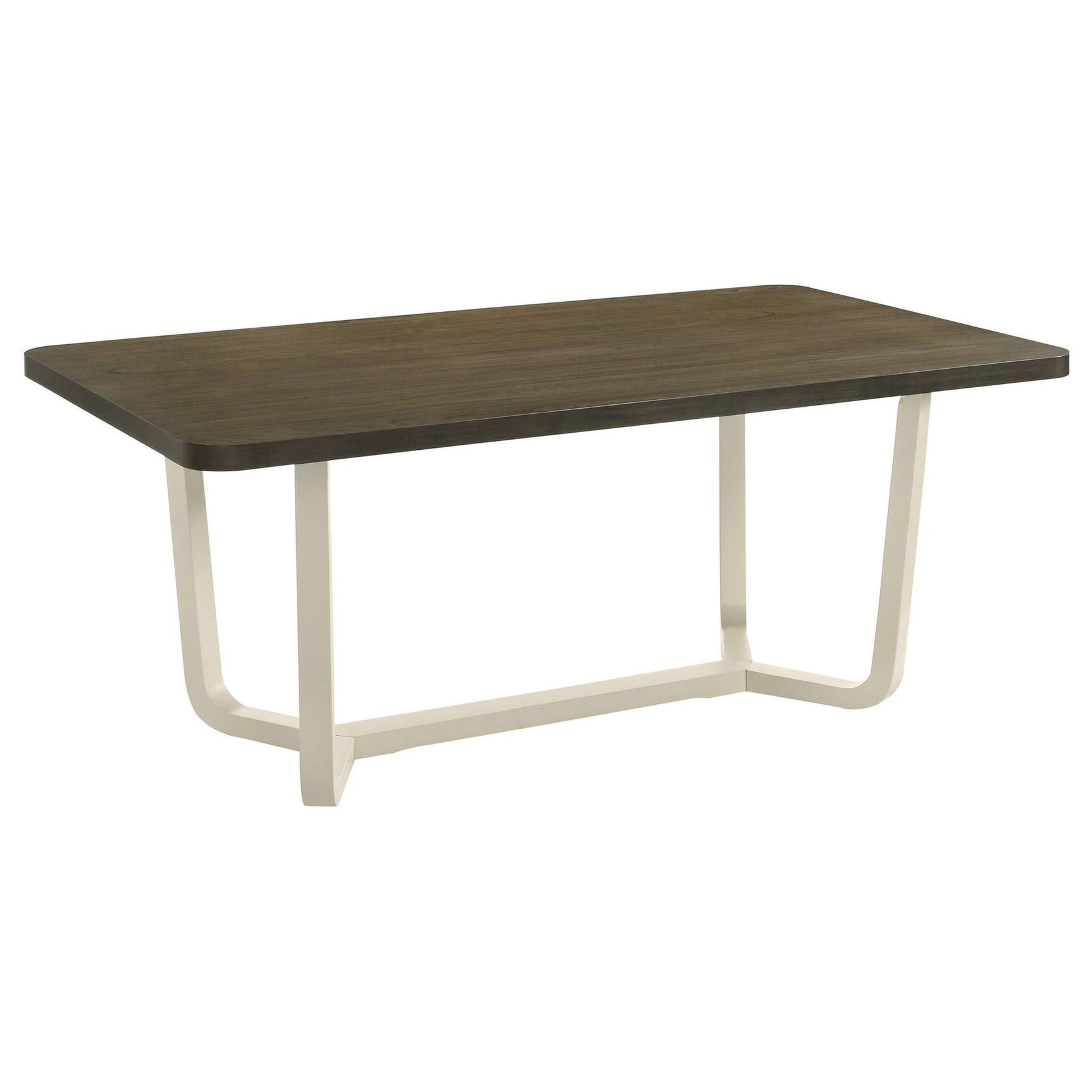 Biloxi 71-inch Rectangular Wood Dining Table greyish brown, front angle
