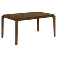 Almonte 59-inch Rectangular Dark Brown Wood Dining Table front angle