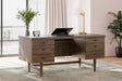 Austanny Warm Brown Office Desk front view