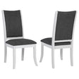 Judd Pearl White Upholstered Dining Side Chair front angle