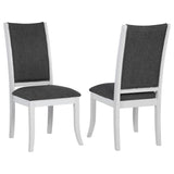 Judd Pearl White Upholstered Dining Side Chair front angle