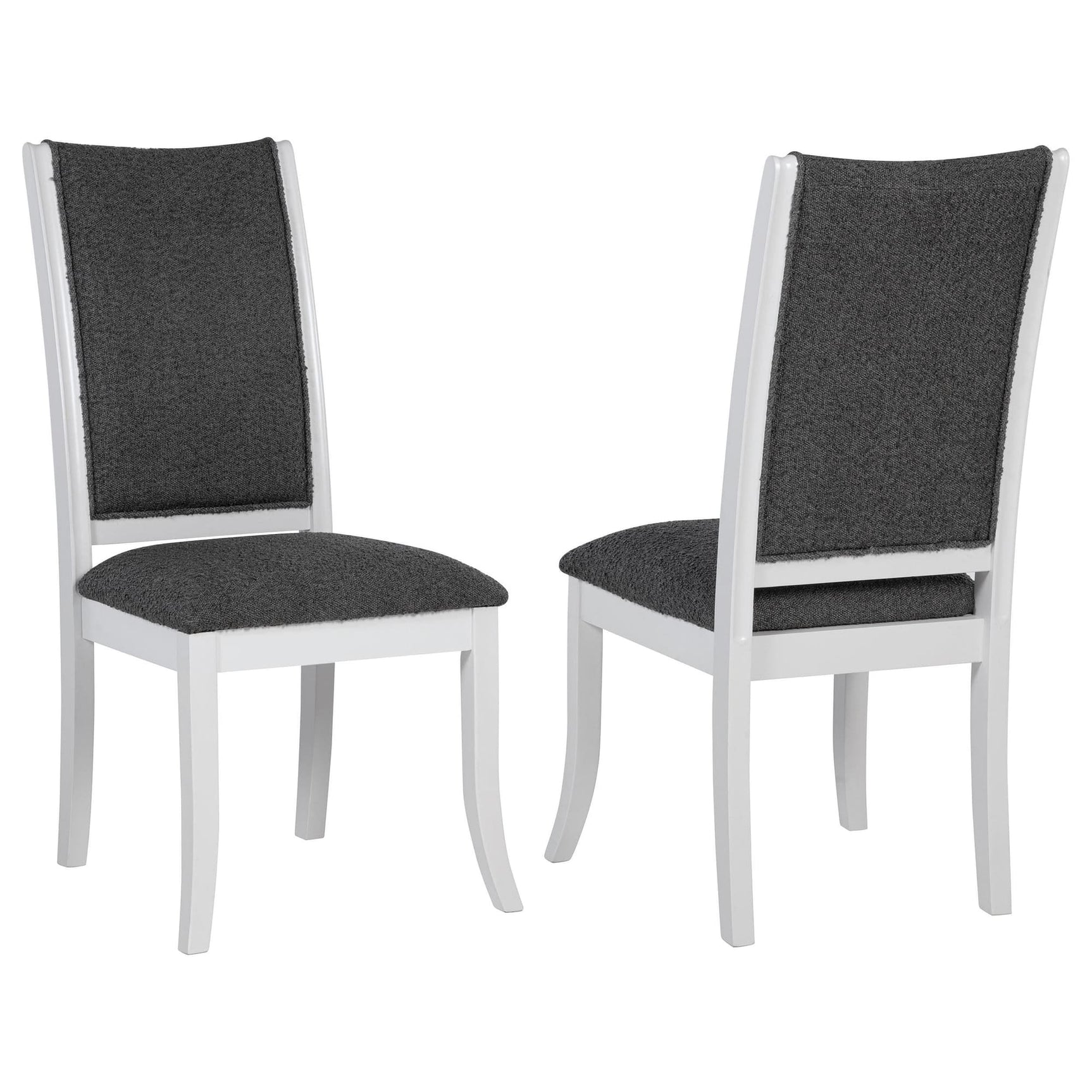 Judd Pearl White Upholstered Dining Side Chair front angle