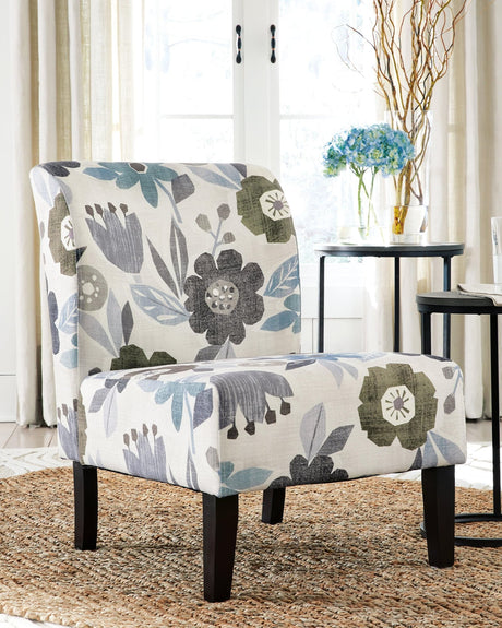 Triptis Multi Floral Pattern Accent Chair front view