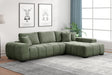 Manhattan Green Sectional Sofa front view