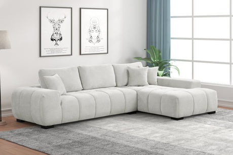 Manhattan Gray Sectional sofa main view showing full seating
