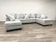 Gray double chaise sectional sofa, front angle