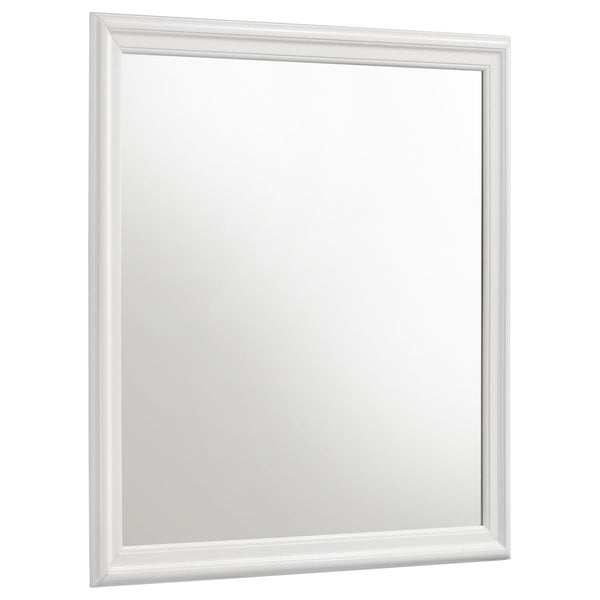 Louis Philippe white dresser mirror front view