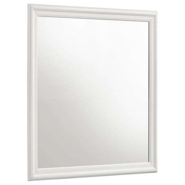 Louis Philippe white dresser mirror front view