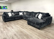 Saro Charcoal 4-Piece Oversized Sectional sofa front view