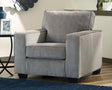 Altari Alloy Chenille Chair front view showing plush upholstery and sleek frame
